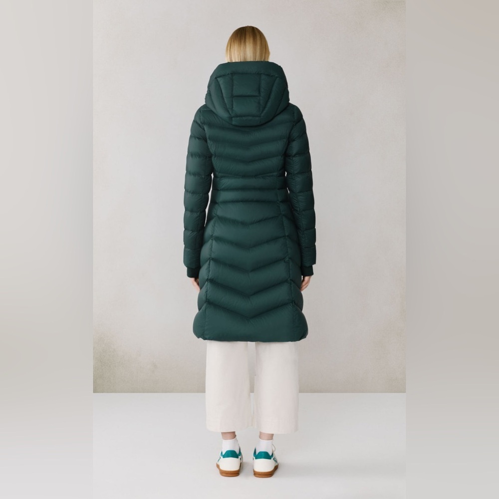Soia + Kyo LITA-U Midi Down Puffer Jacket Midnight Forest - Picture 3 of 16